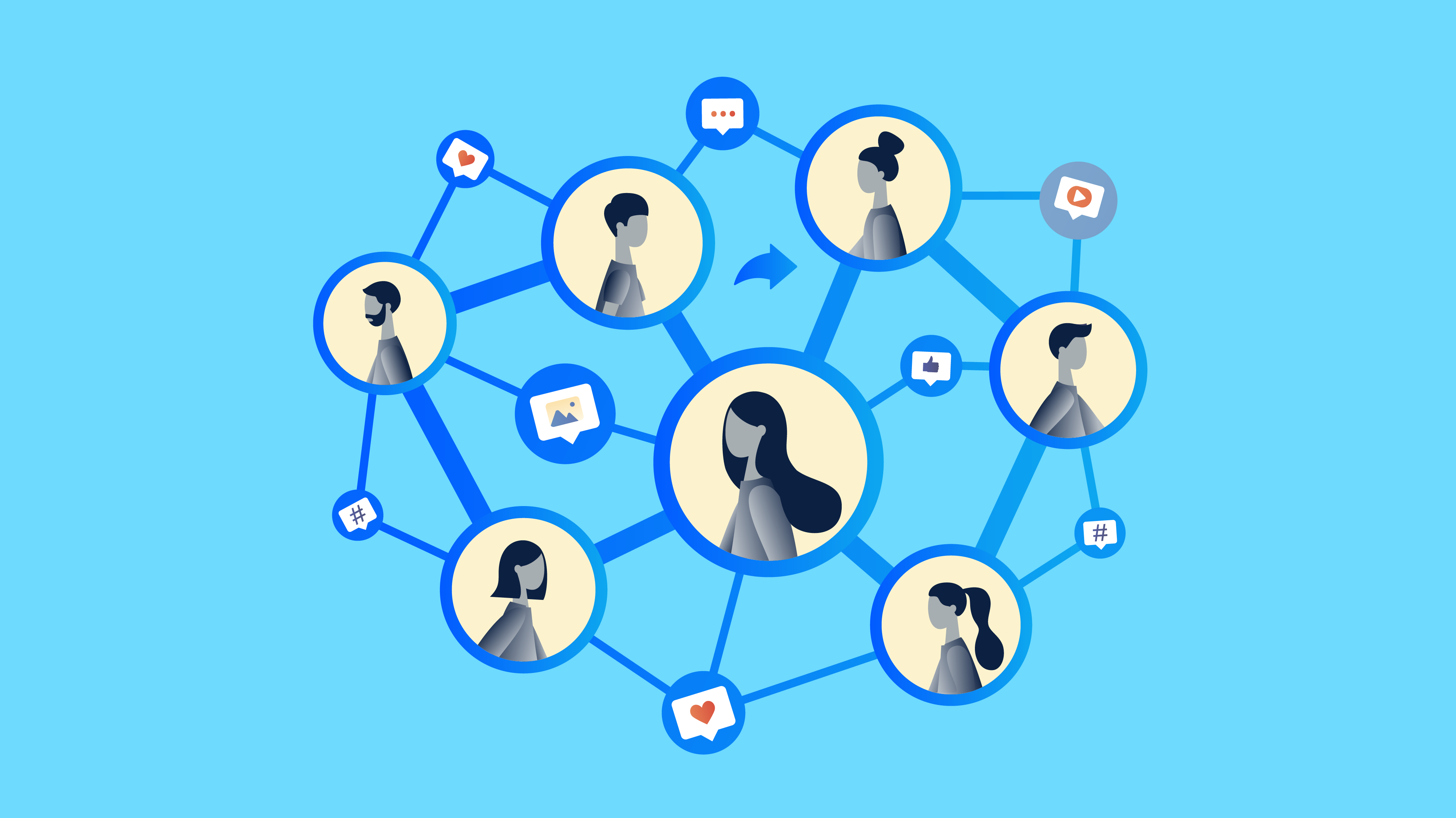 iconos de un network de personas