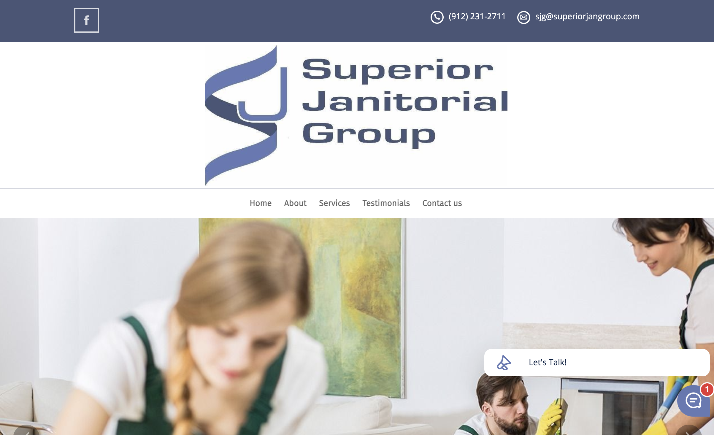 Sitio web de Superior Janitorial Group