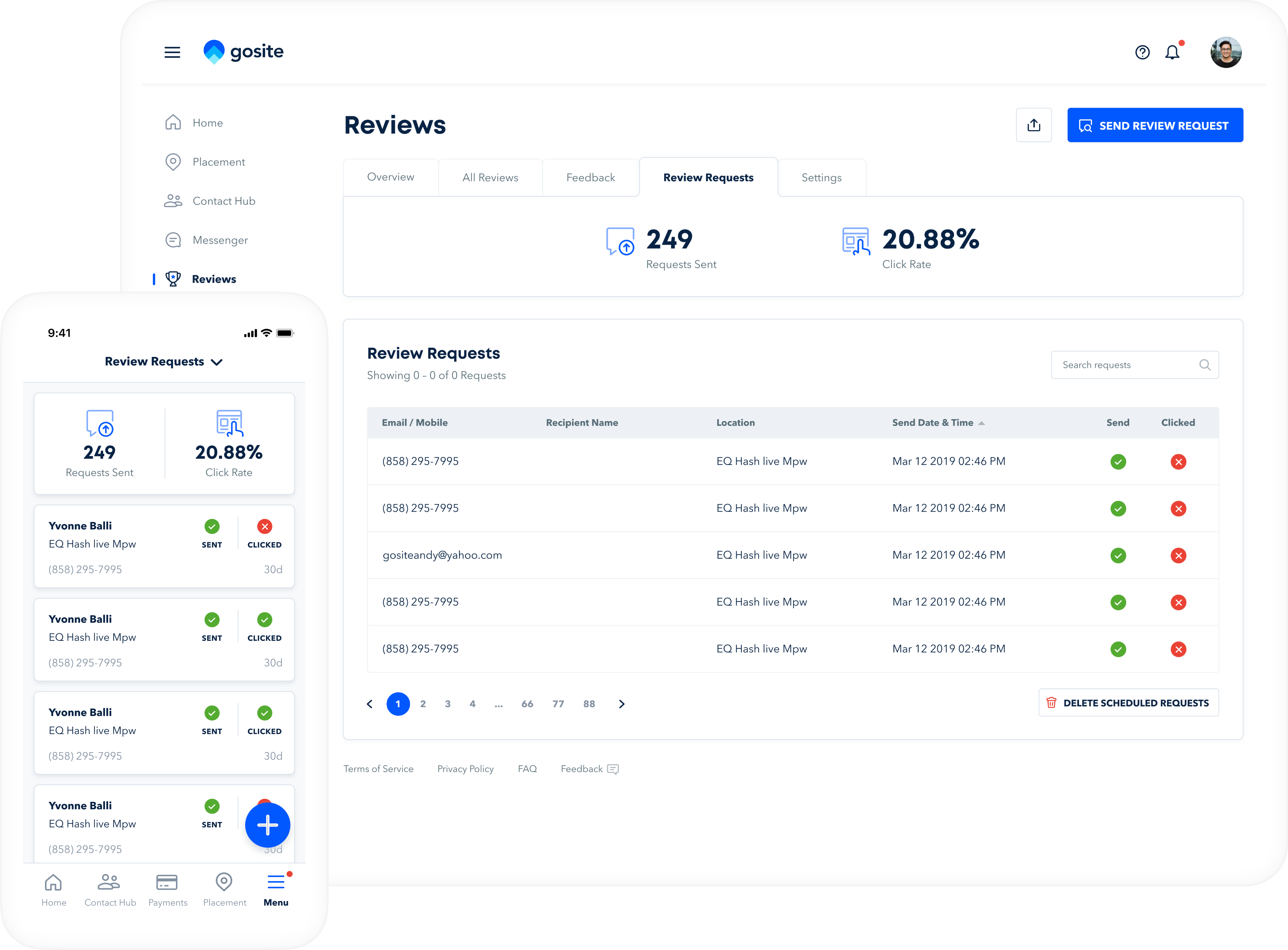 Track Review Responses